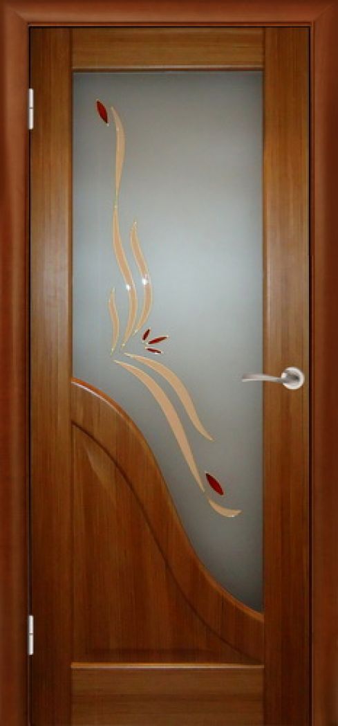 Двери Луидор со стеклом и витражом